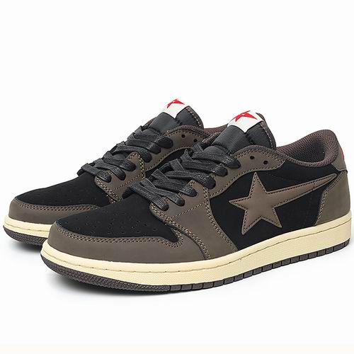 Star Leisure Shoes For Men and Women Black Brown-5